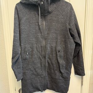 Athleta Women’s Long Gray Zip-Up Hoodie